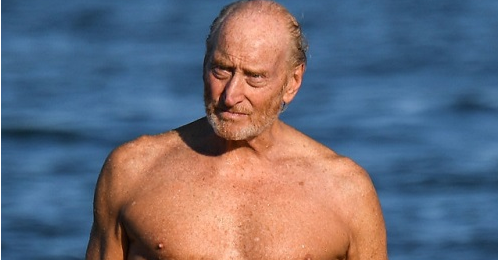 ‘Game of Thrones’ star Charles Dance shows off his physique at 73